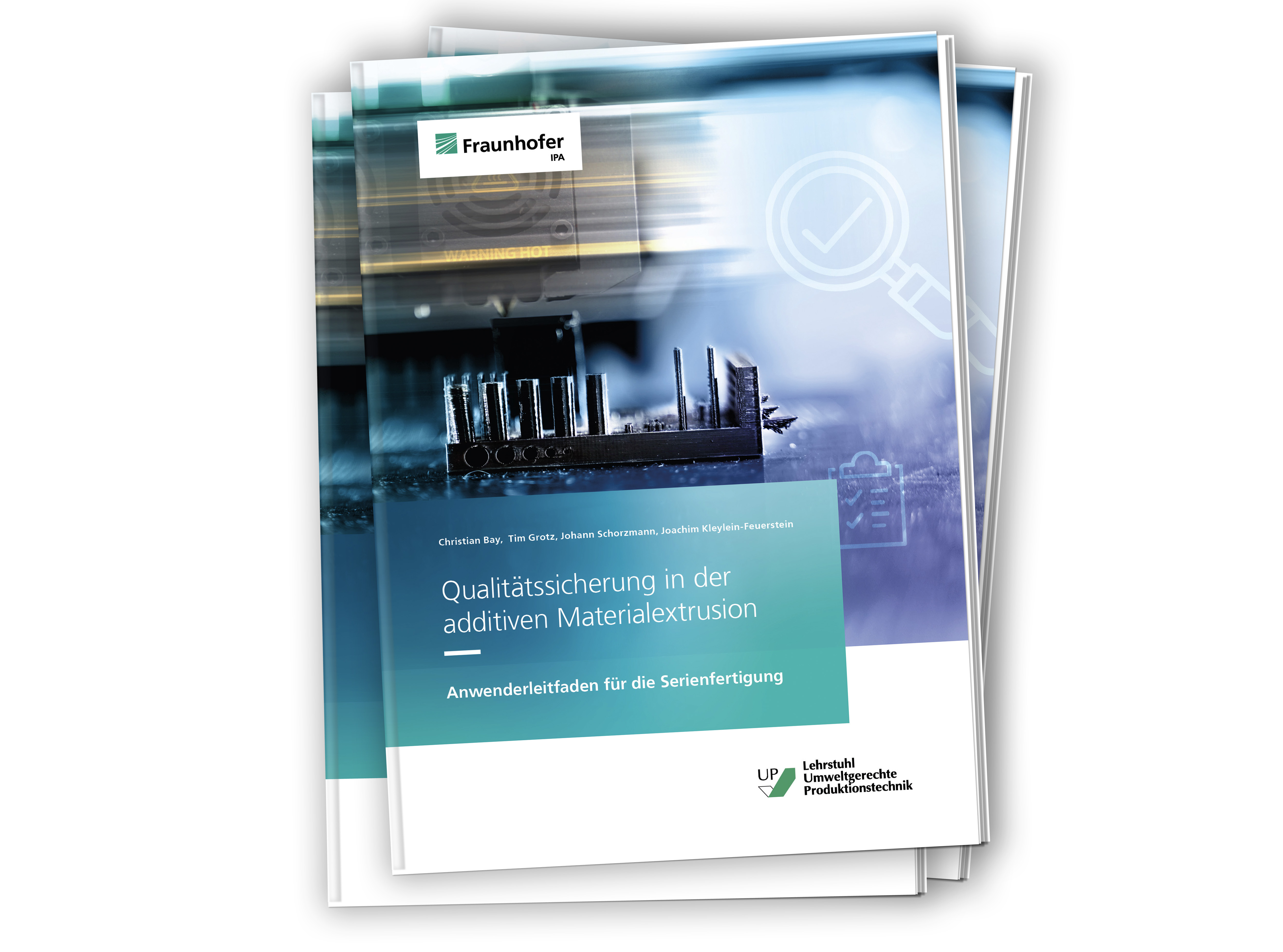 Titelseite des Anwenderleitfadens »Qualitätssicherung in der additiven Materialextrusion«