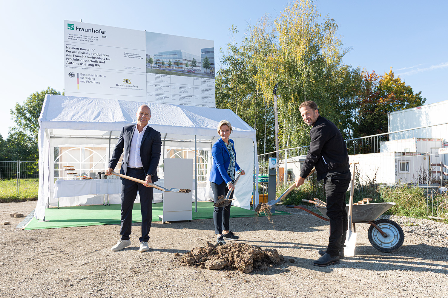 Spatenstich Gebäude V mit Bauernhansl, Hoffmeister-Kraut, Birk