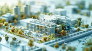 Model of a green factory redesigned for maximum efficiency using biomimicry principles