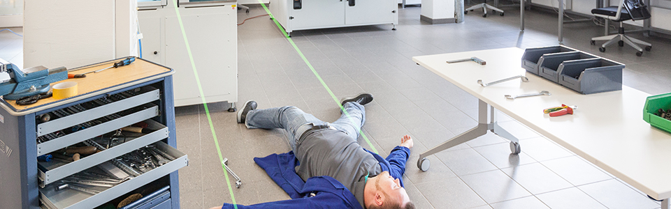 Berührungslose passive Sturzerkennung in der Arbeitsumgebung