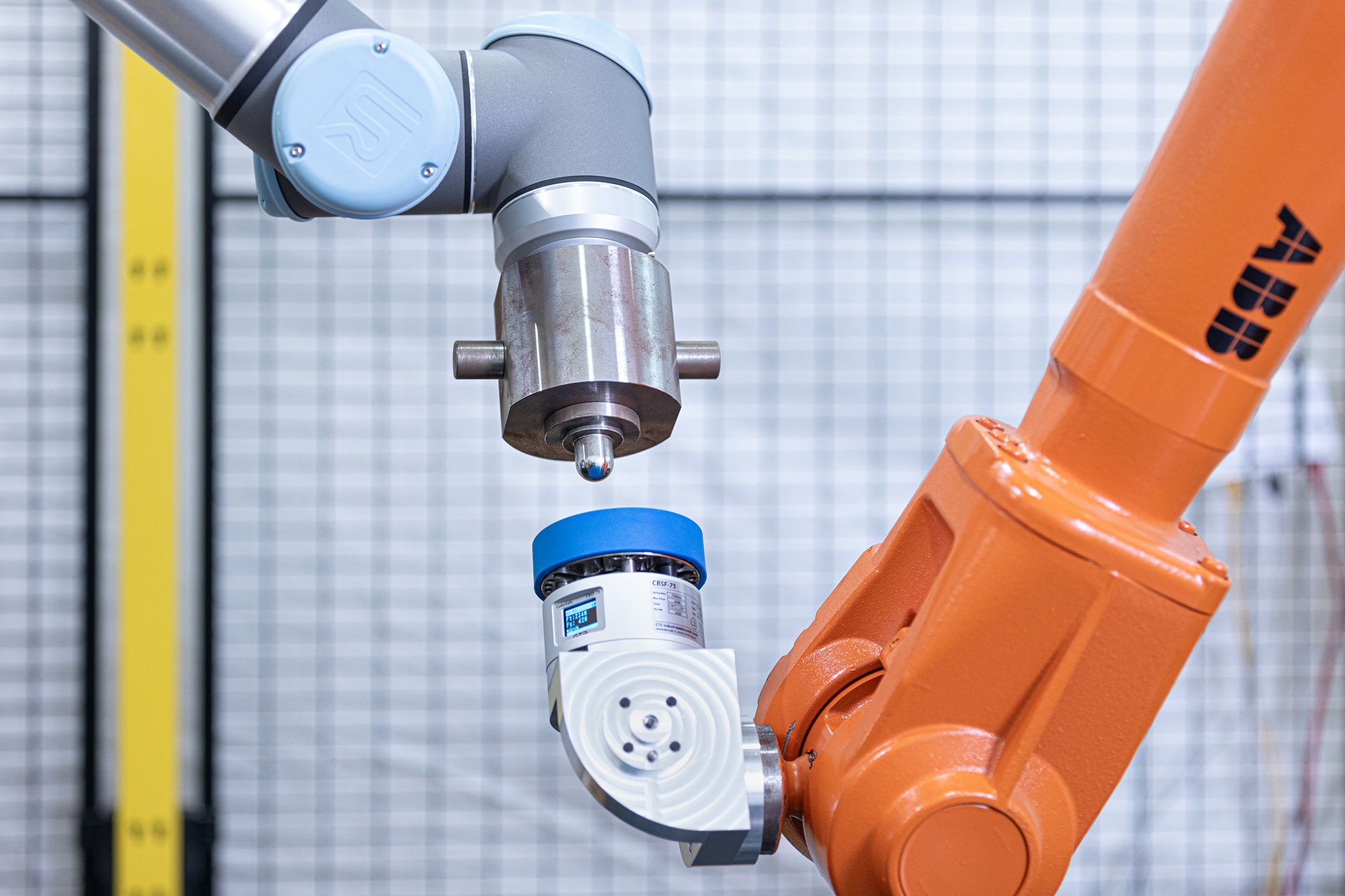 Automatic collision test bench measures cobot