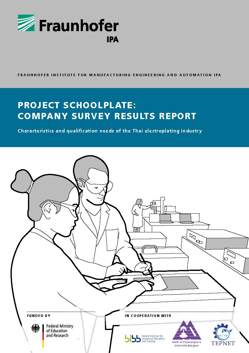 Cover of the study &quot;Project SCHOOLPLATE: Company survey results report&quot;